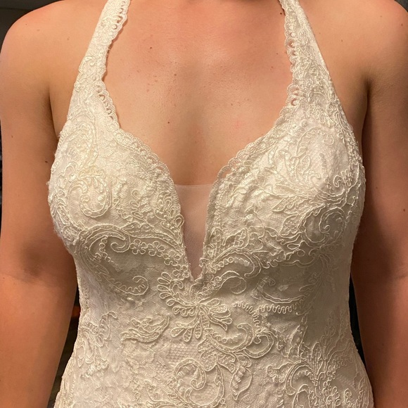 Wedding Gown - 8 Petite - Never Worn - Picture 5 of 13